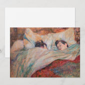 Toulouse-Lautrec - Het Bed Bedankkaart (Voorkant / Achterkant)