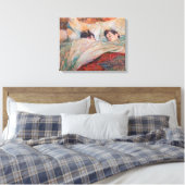 Toulouse-Lautrec - Het Bed Canvas Afdruk (Insitu (Slaapkamer))