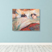 Toulouse-Lautrec - Het Bed Canvas Afdruk (Insitu (Houten vloer))