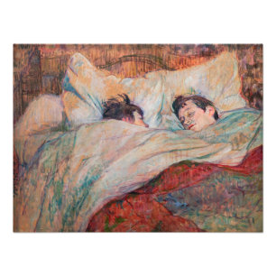 Toulouse-Lautrec - Het Bed Foto Afdruk