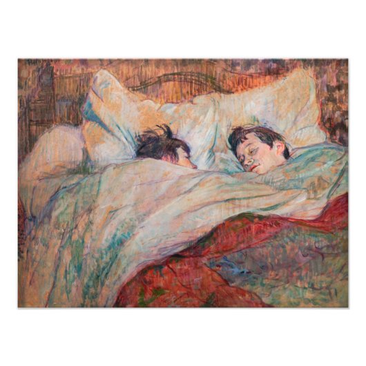 Toulouse-Lautrec - Het Bed Foto Afdruk (Voorkant)