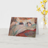 Toulouse-Lautrec - Het Bed Kaart (Gele Bloem)