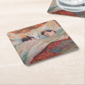 Toulouse-Lautrec - Het Bed Kartonnen Onderzetters (Schuin)
