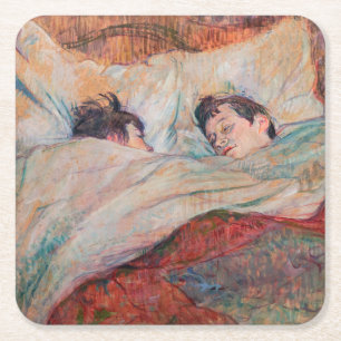 Toulouse-Lautrec - Het Bed Kartonnen Onderzetters