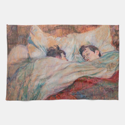 Toulouse-Lautrec - Het Bed Theedoek (Horizontaal)