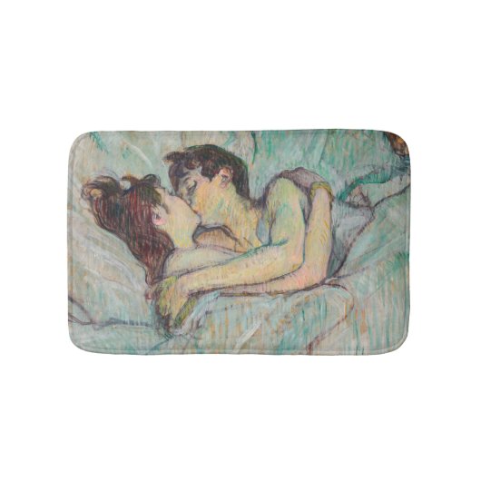 Toulouse-Lautrec - in Bed, de kus Badmat (Voorkant)
