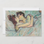 Toulouse-Lautrec - in Bed, de kus Bedankkaart (Voorkant)