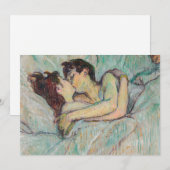 Toulouse-Lautrec - in Bed, de kus Bedankkaart (Voorkant / Achterkant)