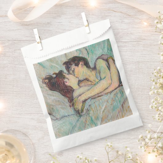 Toulouse-Lautrec - in Bed, de kus Bedankzakje (Geknipt)