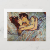 Toulouse-Lautrec in Bed de Kus Briefkaart (Voorkant / Achterkant)
