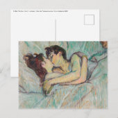 Toulouse-Lautrec - in Bed, de kus Briefkaart (Voorkant / Achterkant)