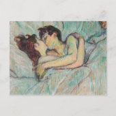 Toulouse-Lautrec - in Bed, de kus Briefkaart (Voorkant)