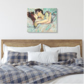 Toulouse-Lautrec - In Bed, De Kus Canvas Afdruk (Insitu (Slaapkamer))