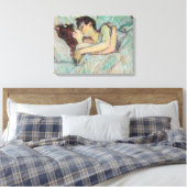Toulouse-Lautrec - in Bed, de kus Canvas Afdruk (Insitu (Slaapkamer))