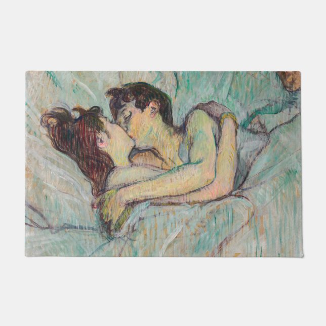 Toulouse-Lautrec - in Bed, de kus Deurmat (Voorkant)