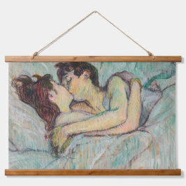 Toulouse-Lautrec - in Bed, de kus Hangend Wandkleed