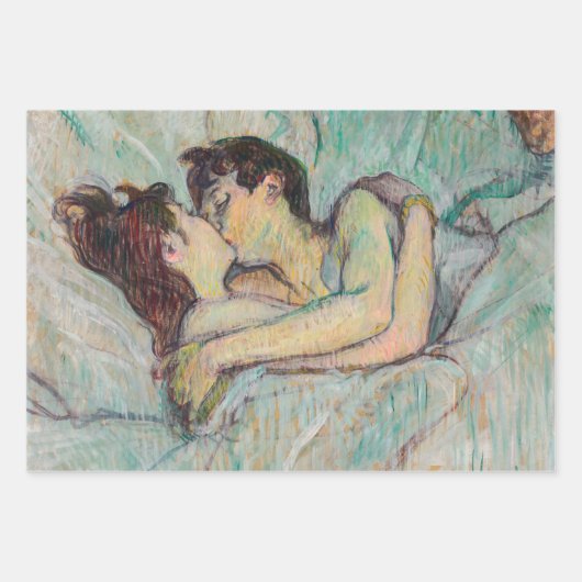 Toulouse-Lautrec - in Bed, de kus Inpakpapier Vel (Voorkant 3)