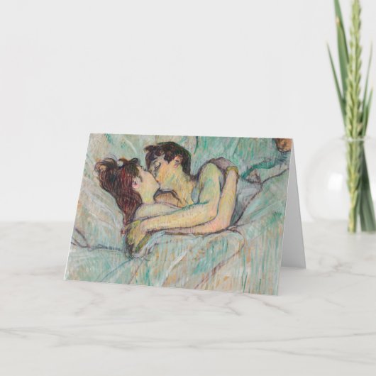 Toulouse-Lautrec - in Bed, de kus Kaart (Voorkant)