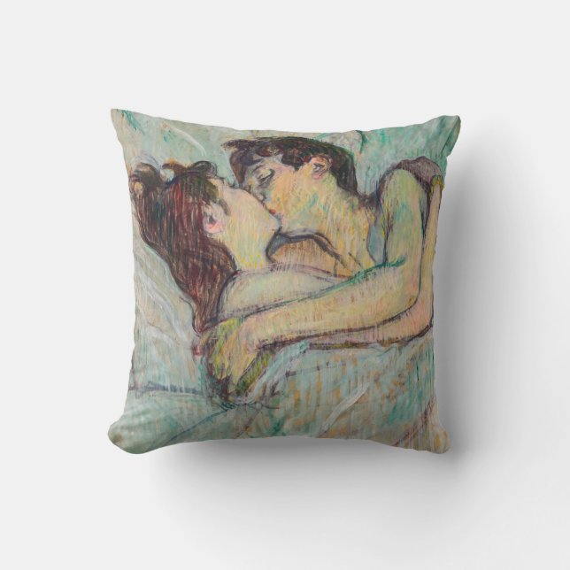 Toulouse-Lautrec - in Bed, de kus Kussen (Voorkant)