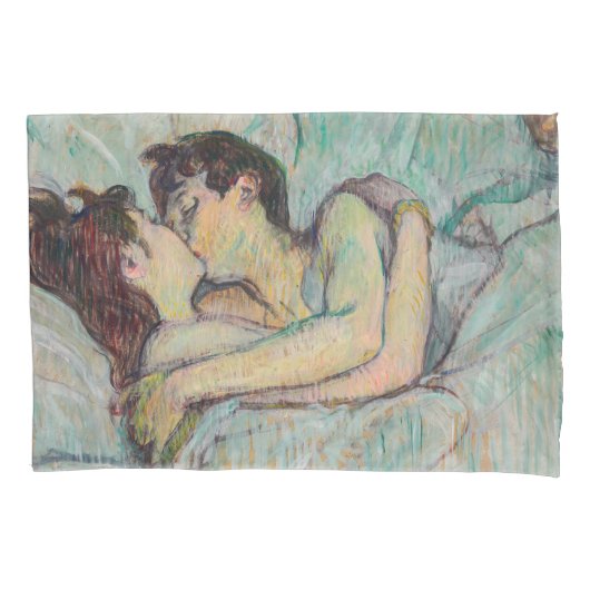 Toulouse-Lautrec - in Bed, de kus Kussensloop (Voorkant)