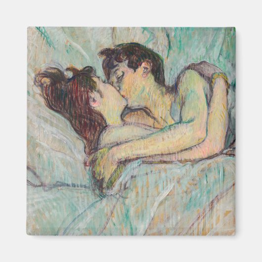 Toulouse-Lautrec - in Bed, de kus Magneet (Voorkant)