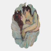 Toulouse-Lautrec - in Bed, de kus Ornament Kaart (Rechts)