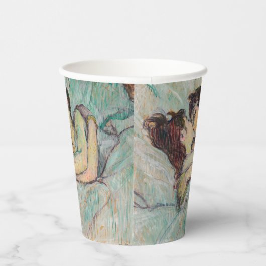 Toulouse-Lautrec - in Bed, de kus Papieren Bekers (Rechts)
