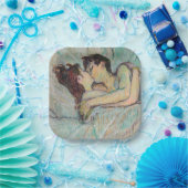 Toulouse-Lautrec - in Bed, de kus Papieren Bordje (Feest)