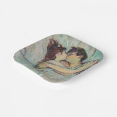 Toulouse-Lautrec - in Bed, de kus Papieren Bordje (Gebogen)