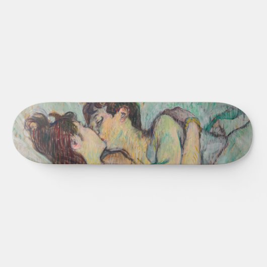 Toulouse-Lautrec - in Bed, de kus Persoonlijk Skateboard (Horizontaal)