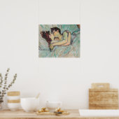 Toulouse-Lautrec - in Bed, de kus Poster (Keuken)