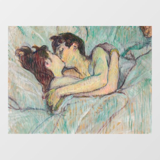 Toulouse-Lautrec - in Bed, de kus Raamsticker (Vel)