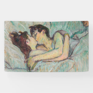 Toulouse-Lautrec - In Bed, De Kus Spandoek