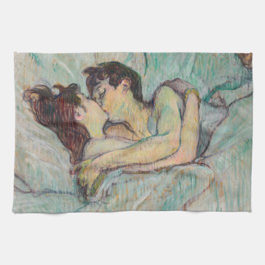 Toulouse-Lautrec - in Bed, de kus Theedoek (Horizontaal)