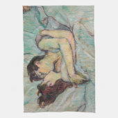 Toulouse-Lautrec - in Bed, de kus Theedoek (Verticaal)