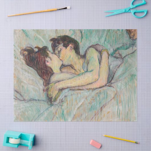 Toulouse-Lautrec - in Bed, de kus Tissuepapier (Craft)
