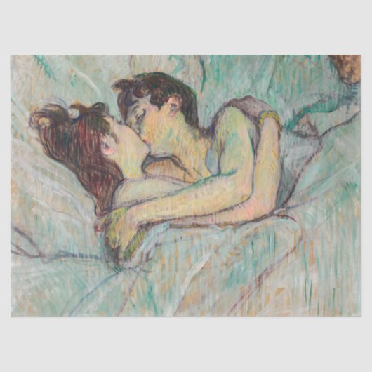 Toulouse-Lautrec - in Bed, de kus Tissuepapier (Voorkant)