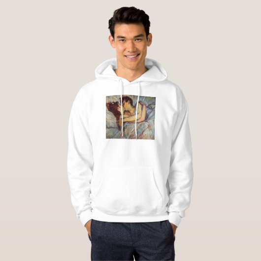 Toulouse-Lautrec in Bed the Kiss Hoodie (Voorkant volledig)
