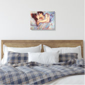 Toulouse Lautrec - in Bed the Kiss Lesbian Lovers Canvas Afdruk (Insitu (Slaapkamer))