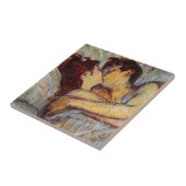 Toulouse-Lautrec in Bed the Kiss Tile Tegeltje (Zijkant)