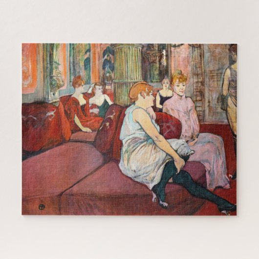Toulouse-Lautrec - In de salon, rue des Moulins Legpuzzel (Horizontaal)