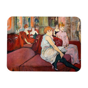 Toulouse-Lautrec - In de salon, rue des Moulins Magneet