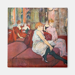 Toulouse-Lautrec - In de salon, rue des Moulins Magneet