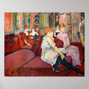 Toulouse-Lautrec - In de salon, rue des Moulins Poster