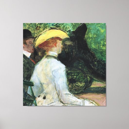 Toulouse-Lautrec - In het Boise de Boulogne, Canvas Afdruk (Voorkant)