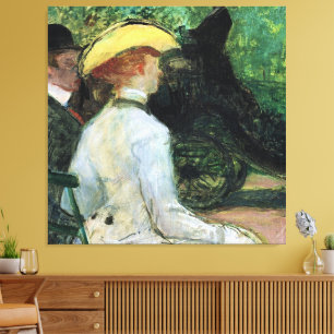 Toulouse-Lautrec - In het Boise de Boulogne, Canvas Afdruk