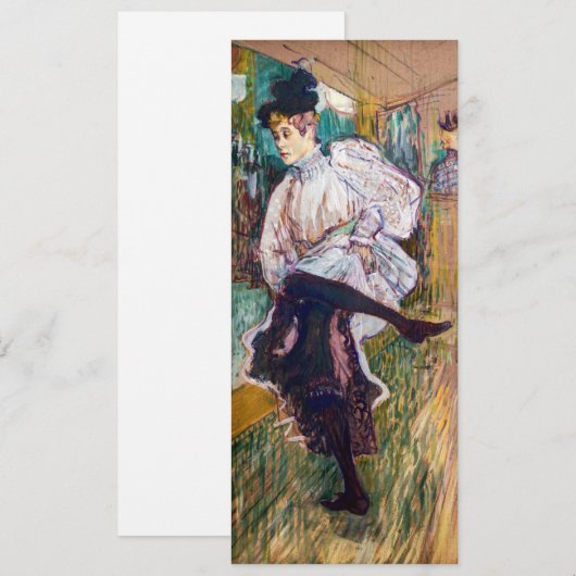 Toulouse-Lautrec - Jane Avril Dancing Kaart (Voorkant / Achterkant)