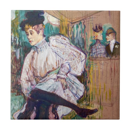 Toulouse-Lautrec - Jane Avril Dancing Tegeltje (Voorkant)