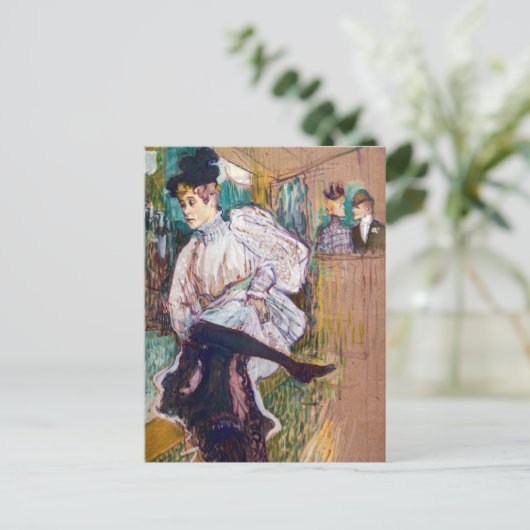 Toulouse-Lautrec - Jane Avril dansend Briefkaart (Staand voorkant)