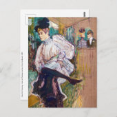 Toulouse-Lautrec - Jane Avril dansend Briefkaart (Voorkant / Achterkant)